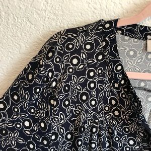 LOFT Long Sleeved Button Down Floral Shirt